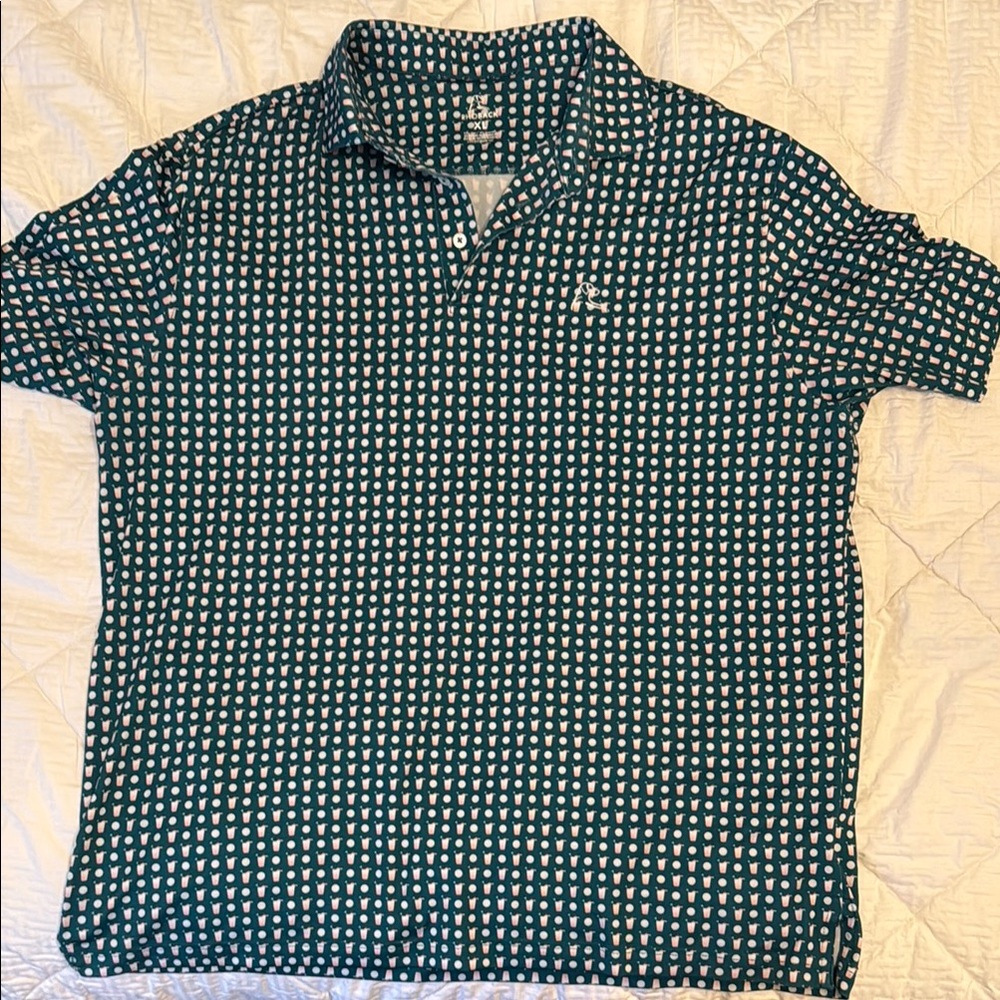 Rhoback Men's Green Polo Shirt-** worn at neck that’s why price is discounted